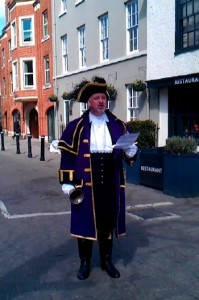 Windsor Town Crier out and about 6 April 2013