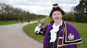 town crier at the long walk in Windsor