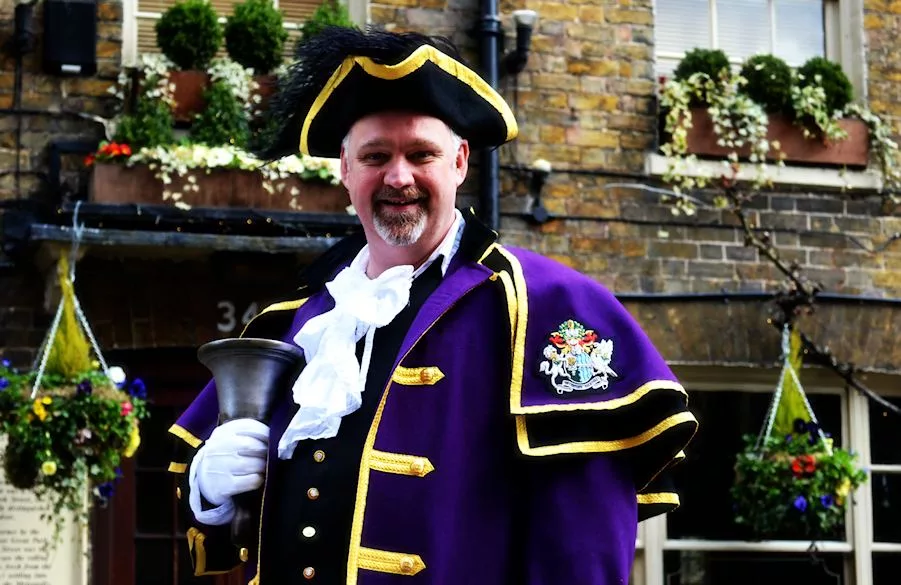 town crier in park street