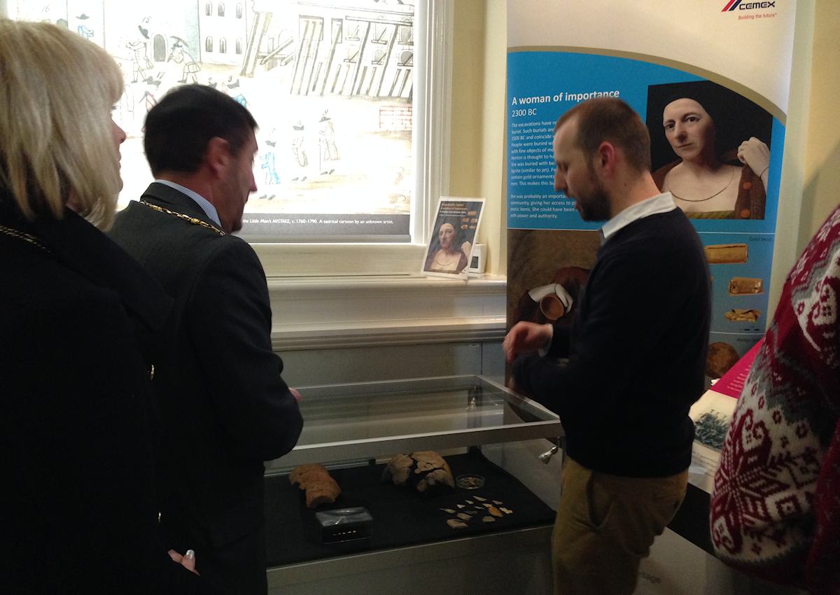 rbwm mayor and mayoress at archaeological finds exhibition - Windsor Guildhall