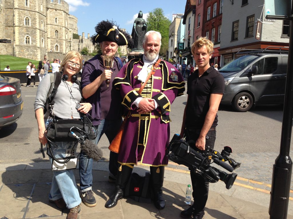 Town Crier with ZDF film crew